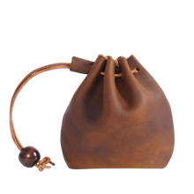 Dice Bag Leer - Bruin