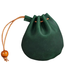 Dice bag leer - Groen