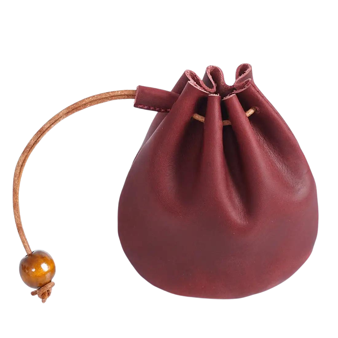 Dice bag leer - Rood