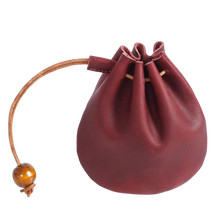 Dice bag leer - Rood