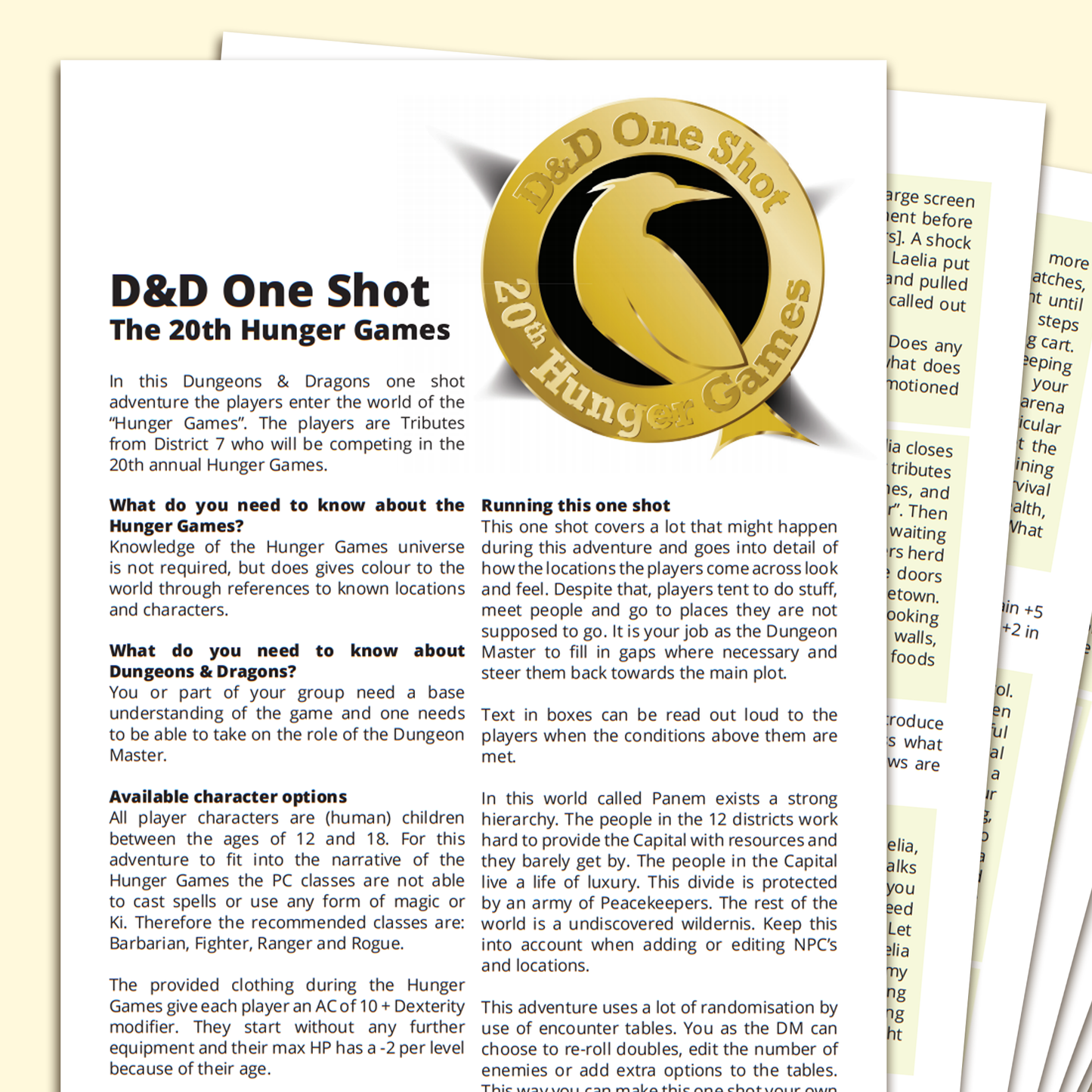 Hunger Games D&D one-shot