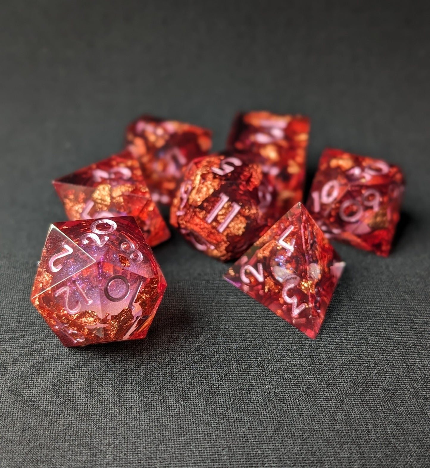 Gilded Fire - Pink numbers