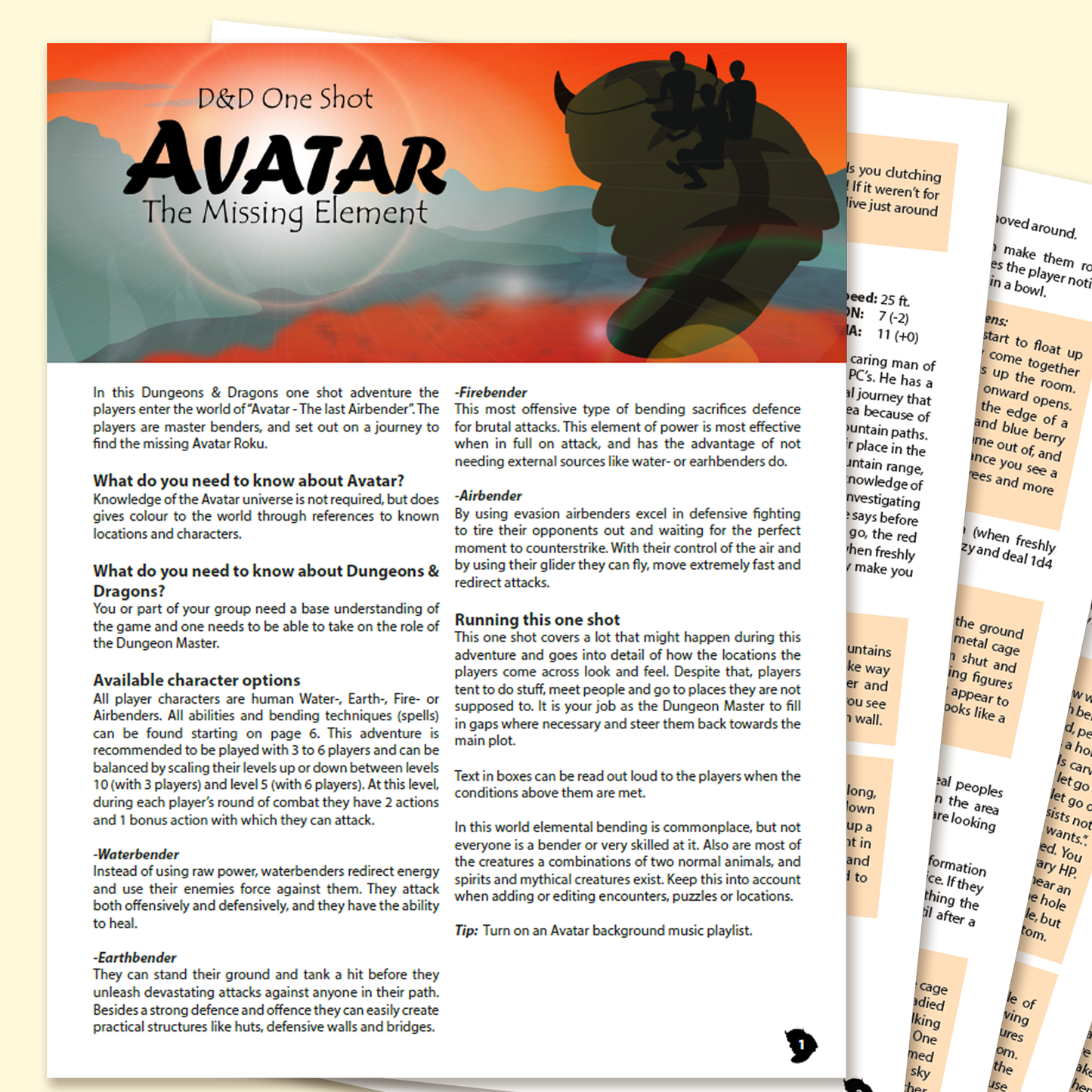 Avatar D&D one-shot