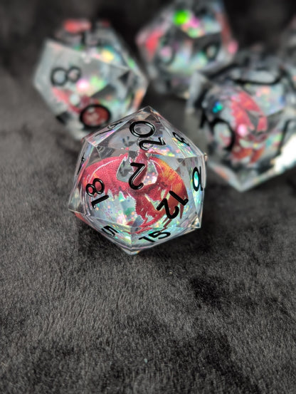 Starlit Dragon Liquid Core Dice Set