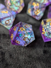 Cosmic Storm Liquid Core Dice Set