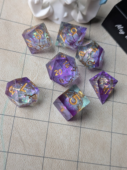 Cosmic Storm Liquid Core Dice Set