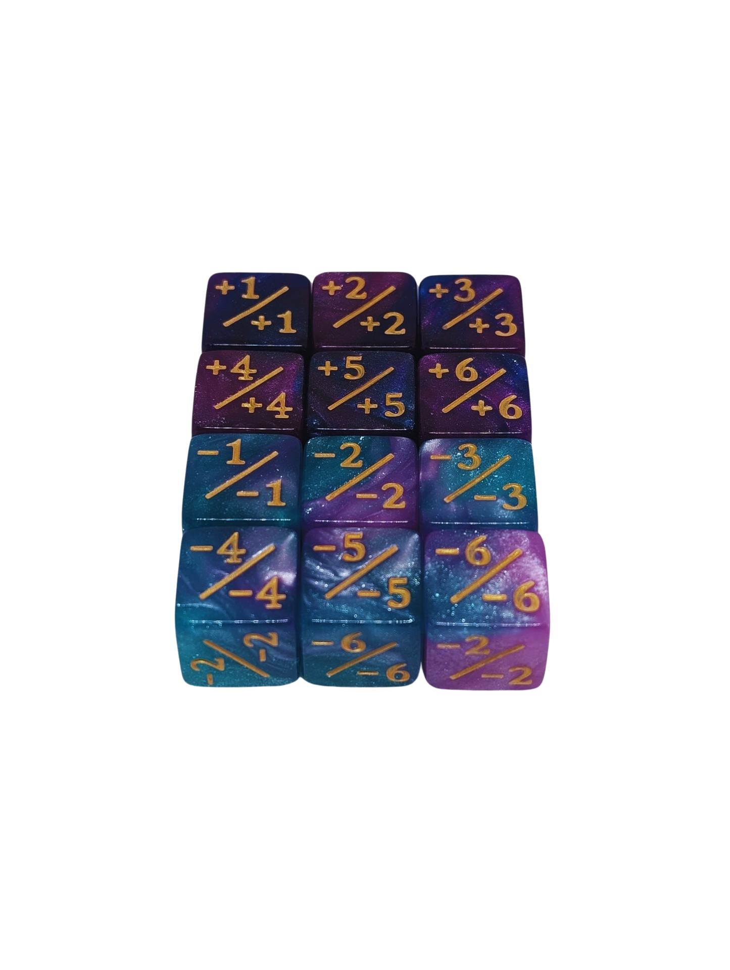 Counter paars blauw