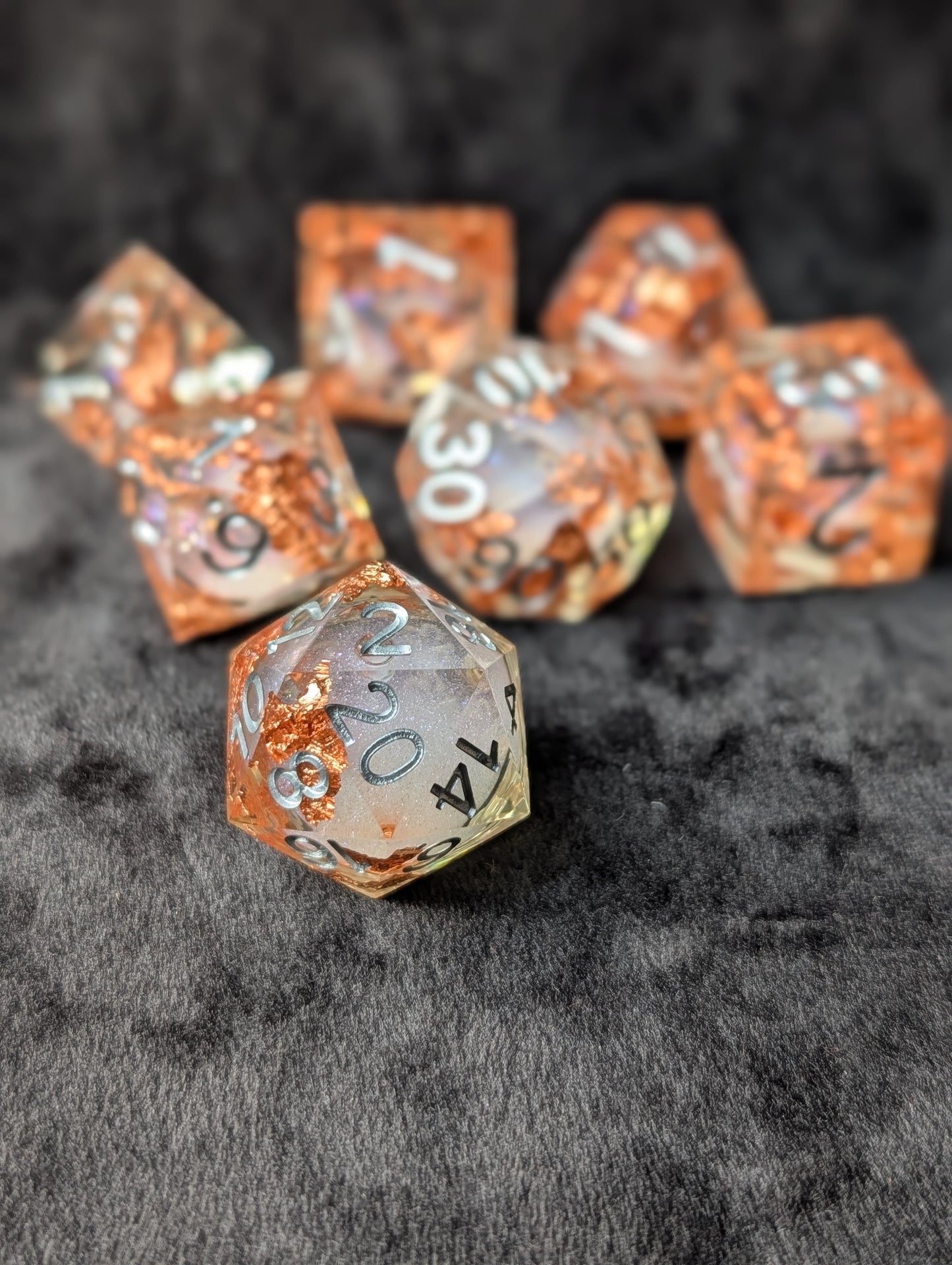 Gilded Desert Liquid Core Dice Set