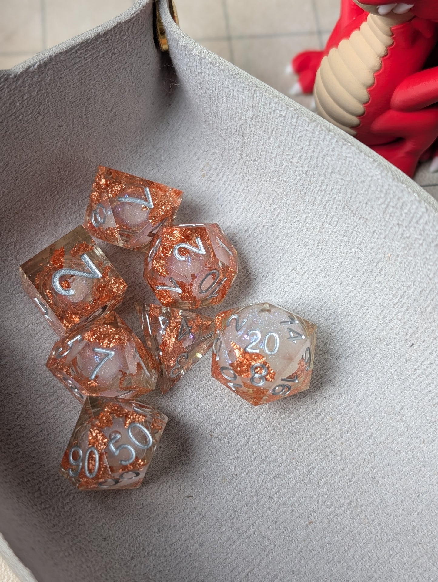 Gilded Desert Liquid Core Dice Set
