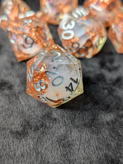 Gilded Desert Liquid Core Dice Set