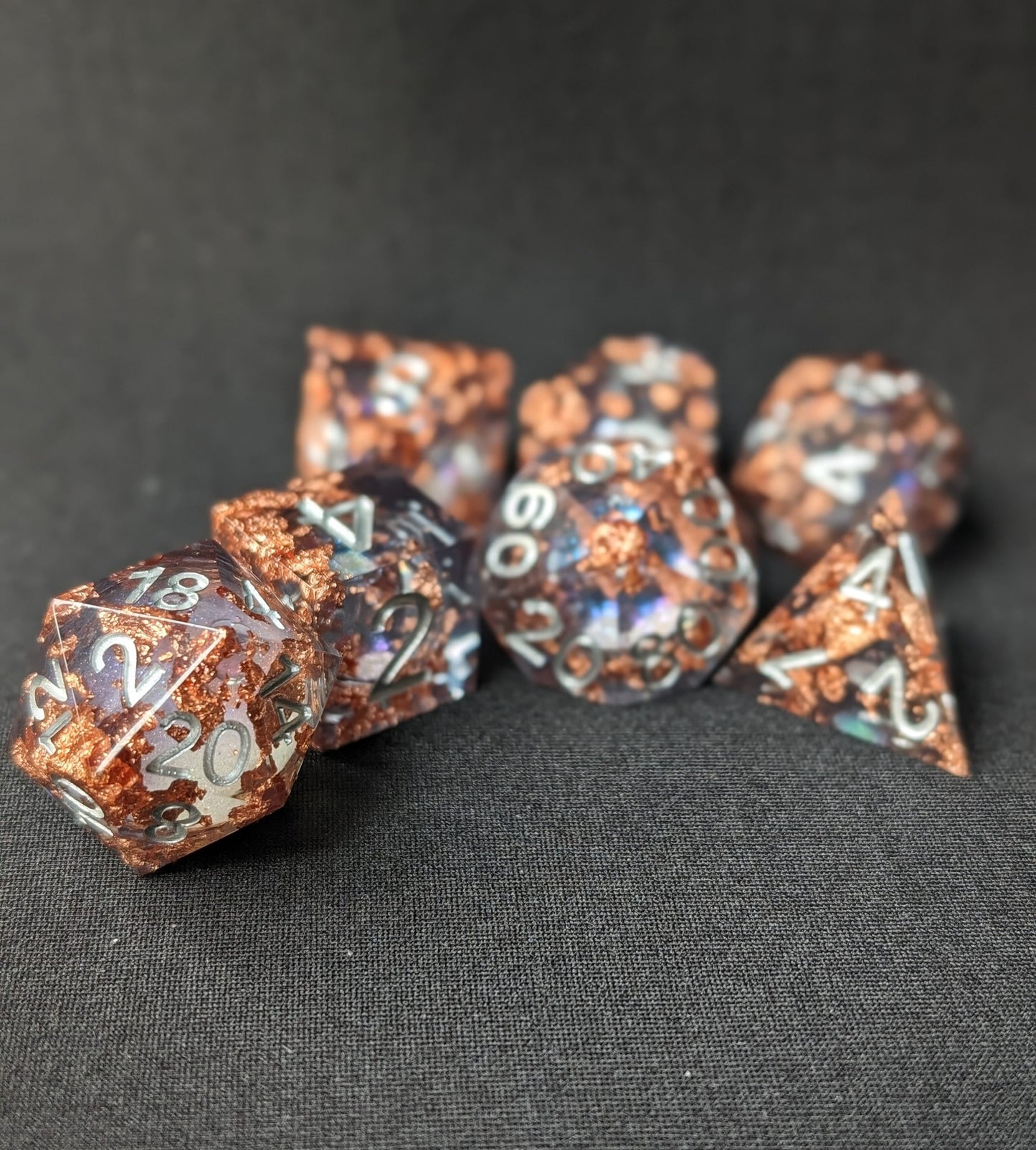 Gilded Shadow- DnD Dice Set
