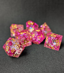 Rosy Blossom DnD Dice Set