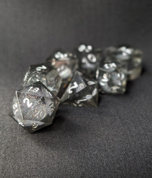 Phantom Silver DnD Dice