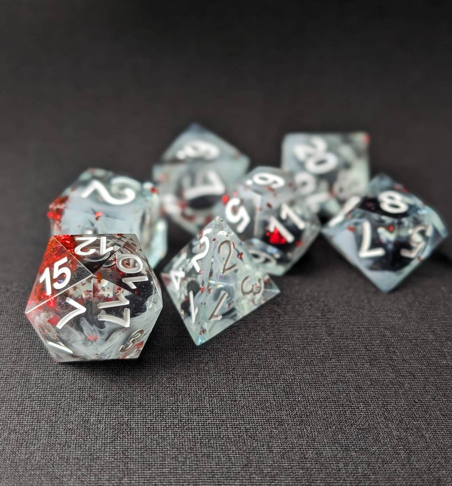 Smokey Ash DnD Dice